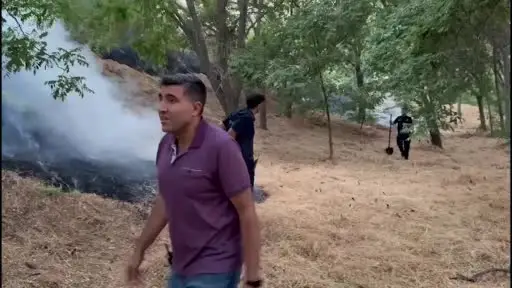 Polatlı’da otluk alanda çıkan yangın söndürüldü