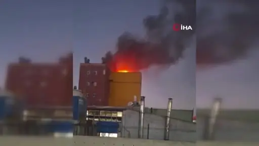 Ankara’da konveyör bant fabrikasında yangın çıktı
