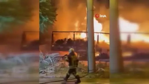 Tır dorsesinde yangın