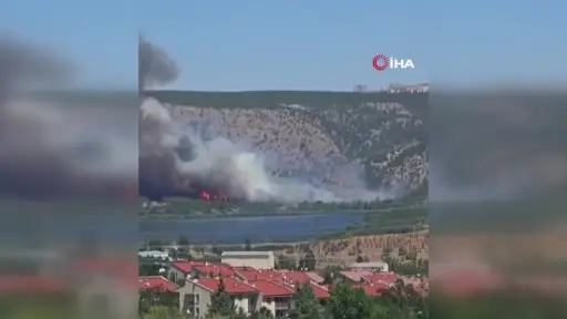 Ankara’da ormanlık alanda yangın çıktı