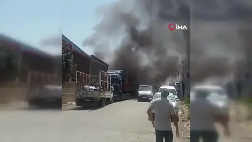 Konya’da fabrikada teneke sürtünmesi yangına neden oldu