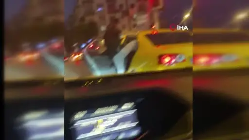 Tartıştığı kadını tekmeleyerek darp etti