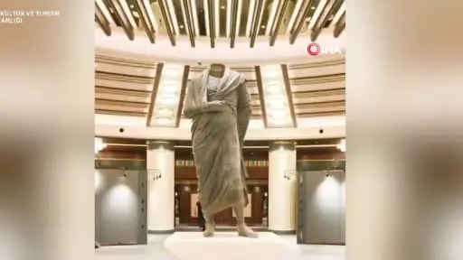 Evine dönen "Marcus Heykeli" ilk kez Cumhurbaşkanlığı Külliyesi’nde görücüye çıkıyor