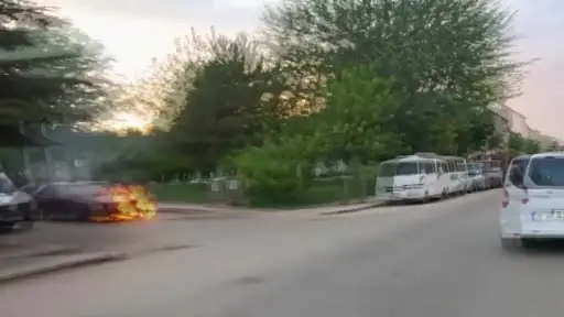 Tofaş’ın alev alev yandığı anlar kask kamerasında