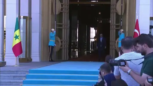Cumhurbaşkanı Erdoğan, Senegal Başbakanı Sonko’yu törenle karşıladı
