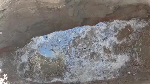 Balıkesir’deki 6.1’lik deprem sonrası Eskişehir’de oluşan obruk dron ile görüntülendi