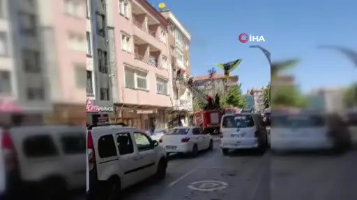 Ağustos sıcağında elektrik sobasından yangın çıktı