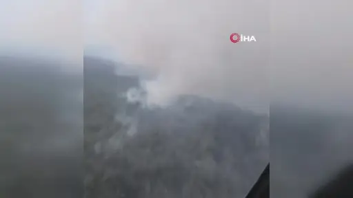 Karaman’da çıkan orman yangınına havadan ve karadan müdahale ediliyor