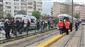 Eskişehir’de tramvayın çarptığı yaşlı kadın yaralandı