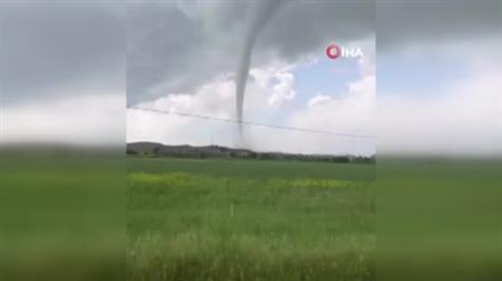Çankırı’da oluşan dev hortum paniğe sebep oldu