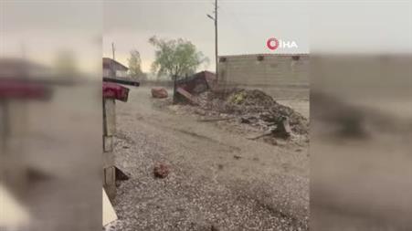 Sivas’ta fındık büyüklüğünde dolu yağdı, ağaçlar çiçek döktü