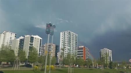 Sivas’taki ani hava değişikliği görsel şölen oluşturdu