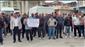 Yozgat’ta 4 aydır maaşlarını alamadıklarını ileri süren maden işçileri işvereni protesto etti
