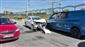 Eskişehir’de 2 belediye aracının çarptığı otomobildeki 2 kişi yaralandı