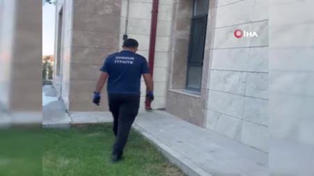 Kaymakamlık bahçesinde bulunan yılan doğaya bırakıldı