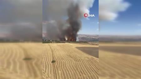 Gölbaşı’ndaki yangını söndürme çalışmaları devam ediyor