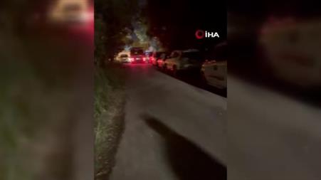 Kamyonet çift taraflı park edilen yolda bir araca çarpıp, bir otomobilin de aynasını kırdı