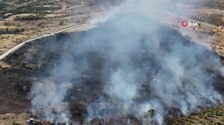 Ankara-Çankırı sınırındaki orman yangını 60 personel ve 14 aracın müdahalesiyle söndürüldü