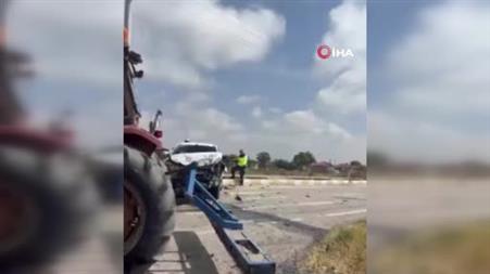 Aksaray’da traktör ile pikap çarpıştı: 2 yaralı