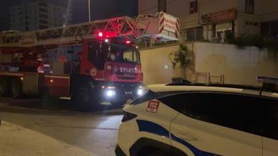 Kayseri’de 10 katlı binada yangın paniği