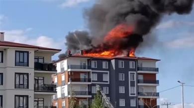 Beyşehir’de yangının ardından apartman sakinleri mağdur