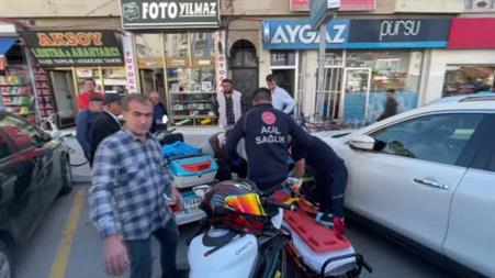 Karaman’da SUV araca arkadan çarpan motosikletin sürücüsü yaralandı