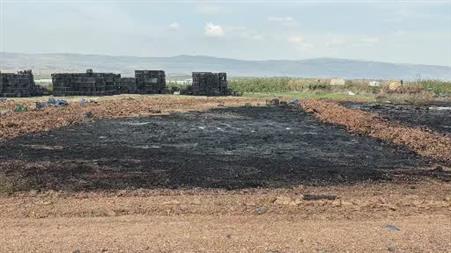 Eskişehir’de çıkan yangında binlerce plastik kasa yandı