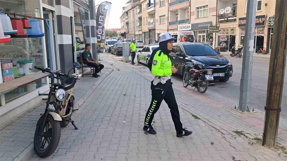 Karaman’da elektrikli bisiklet kazası: 1 ağır yaralı