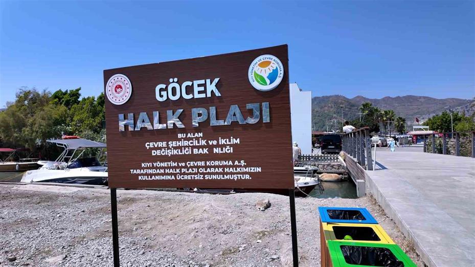 Göcek’te temizlenen plaj vatandaşların hizmetine sunuldu