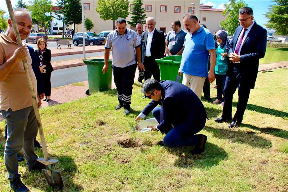 Devlet Hastanesi’nde ağaçlandırma seferberliği