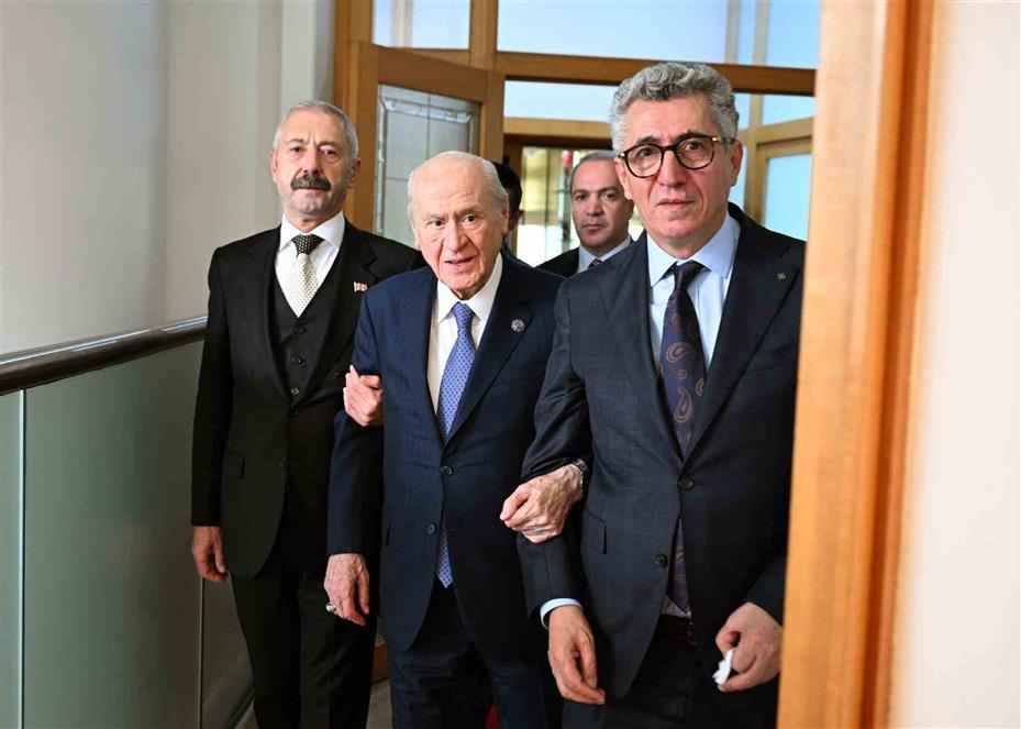 Sarallar ve Şahinler ailelerinden MHP Lideri Bahçeli’ye ziyaret