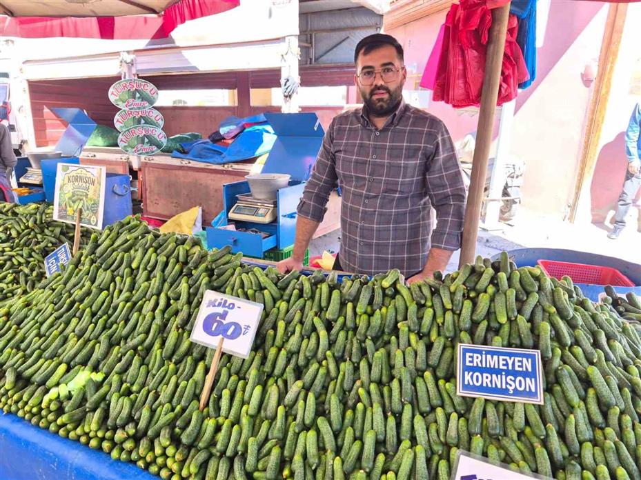 Pazarda turşu mesaisi başladı