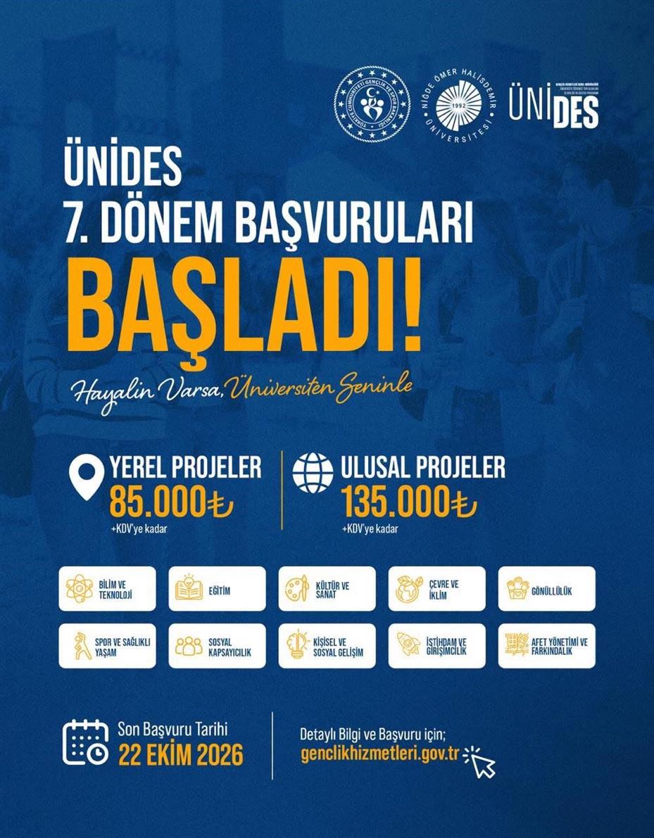 ÜNİDES 7. Dönem başvuruları başladı