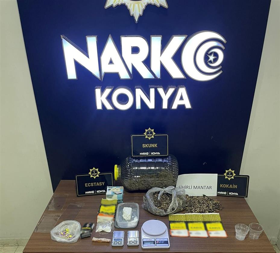 Konya’da uyuşturucu operasyonu: 8 gözaltı