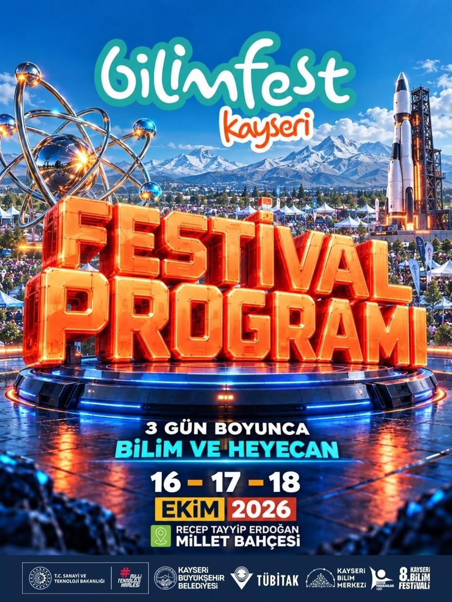 Bilim ve teknoloji şöleni başlıyor: 8. BİLİMFEST Kayseri kapılarını açıyor