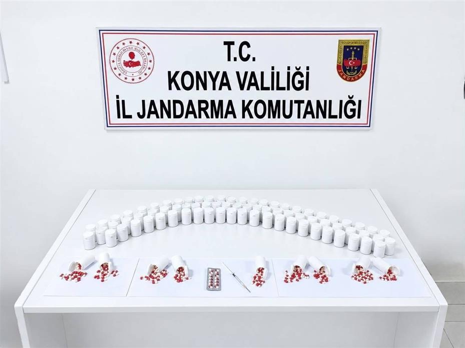 Konya’da 4 bin 137 sentetik hap ele geçirildi