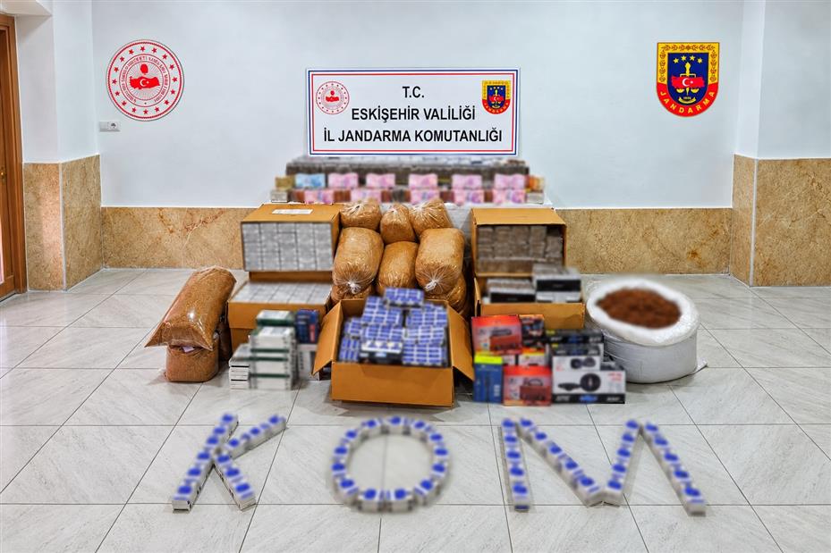Eskişehir’de on binlerce kaçak sigara ürünü ele geçirildi
