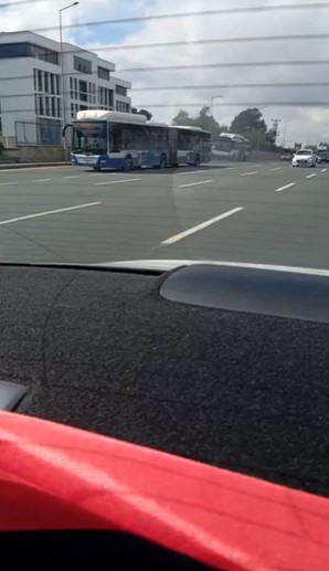 Ankara’da seyir halindeki EGO otobüsünün lastikleri koptu