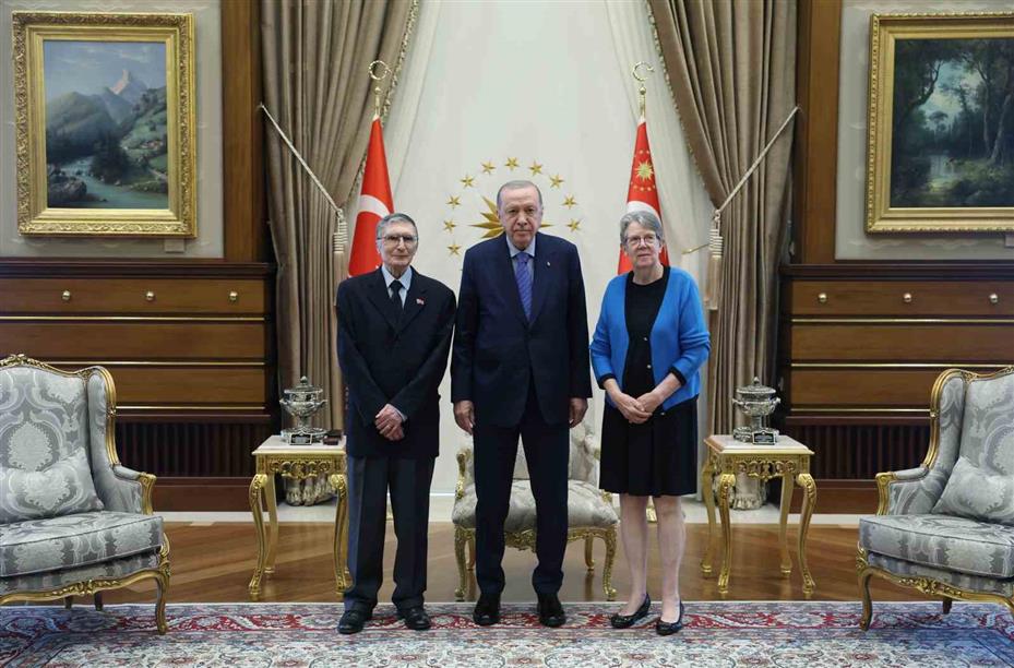 Cumhurbaşkanı Erdoğan, Aziz Sancar ve eşini kabul etti