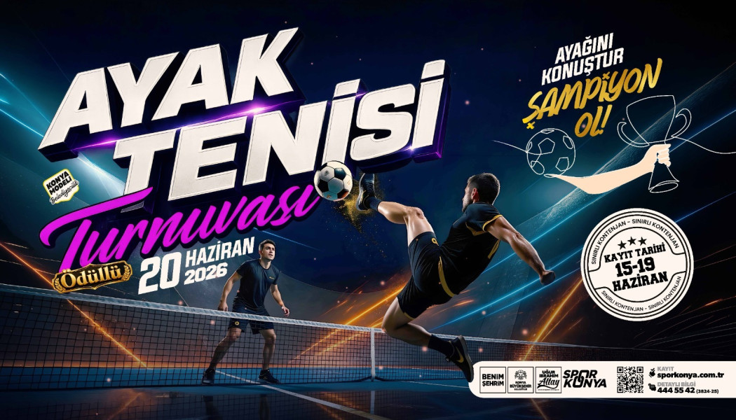Konya Büyükşehir’den Ayak Tenisi Turnuvası