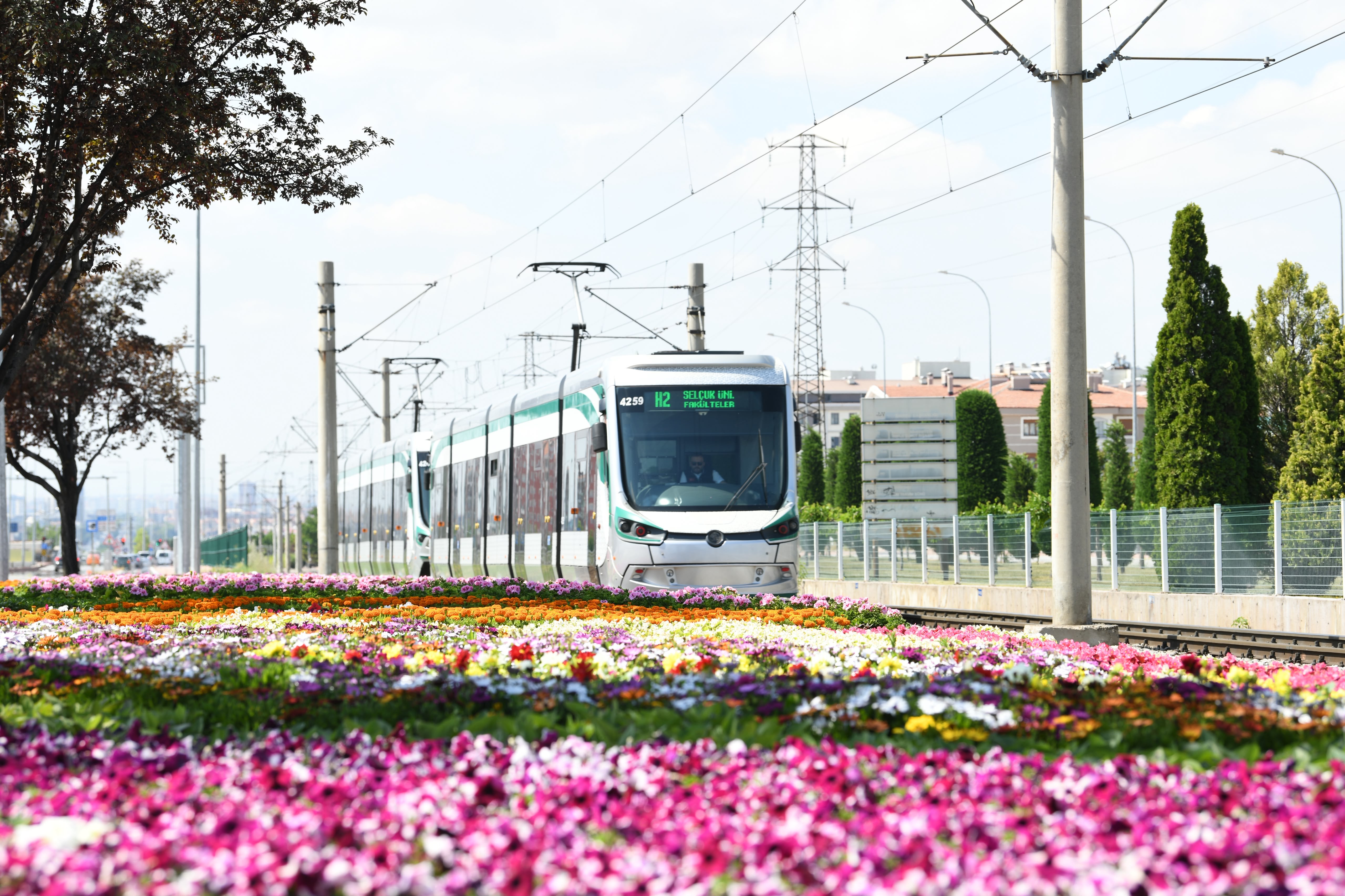 Konya Büyükşehir’in Çiçeklerle Bezediği Cadde ve Parklar Göz Kamaştırıyor