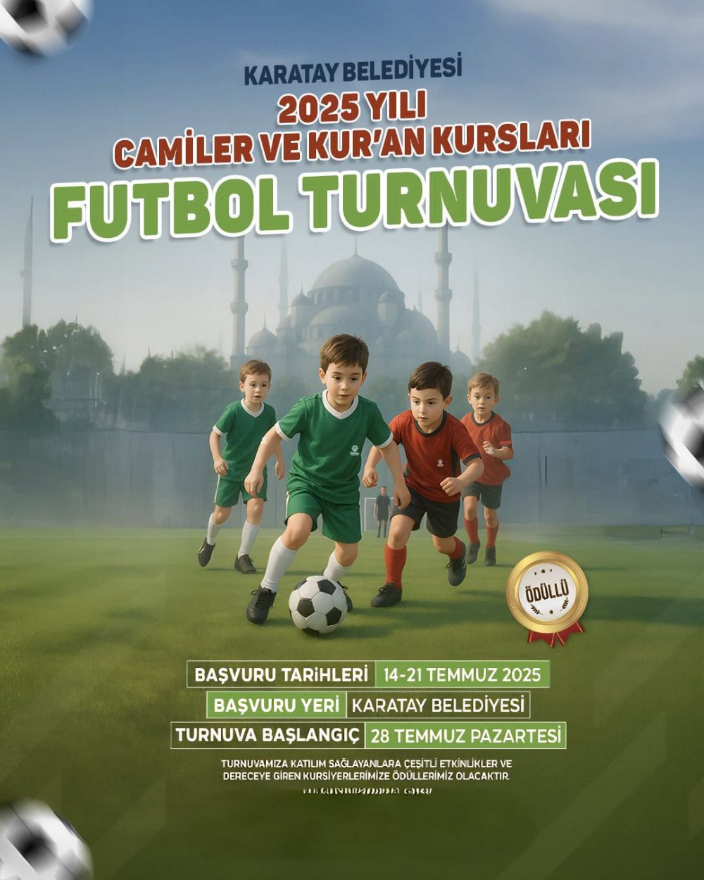 Karatay'da Geleneksel Futbol Turnuvası İçin Kayıtlar Başlıyor