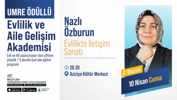Evlilik ve Aile Gelişim Akademisi'nde Yeni Eğitim 10 Nisan'da 