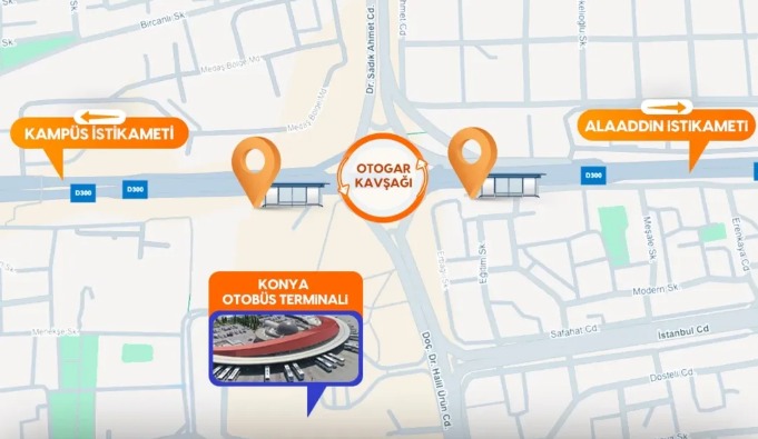 Otogar Tramvay Durağında Geçici Yer Değişikliği!