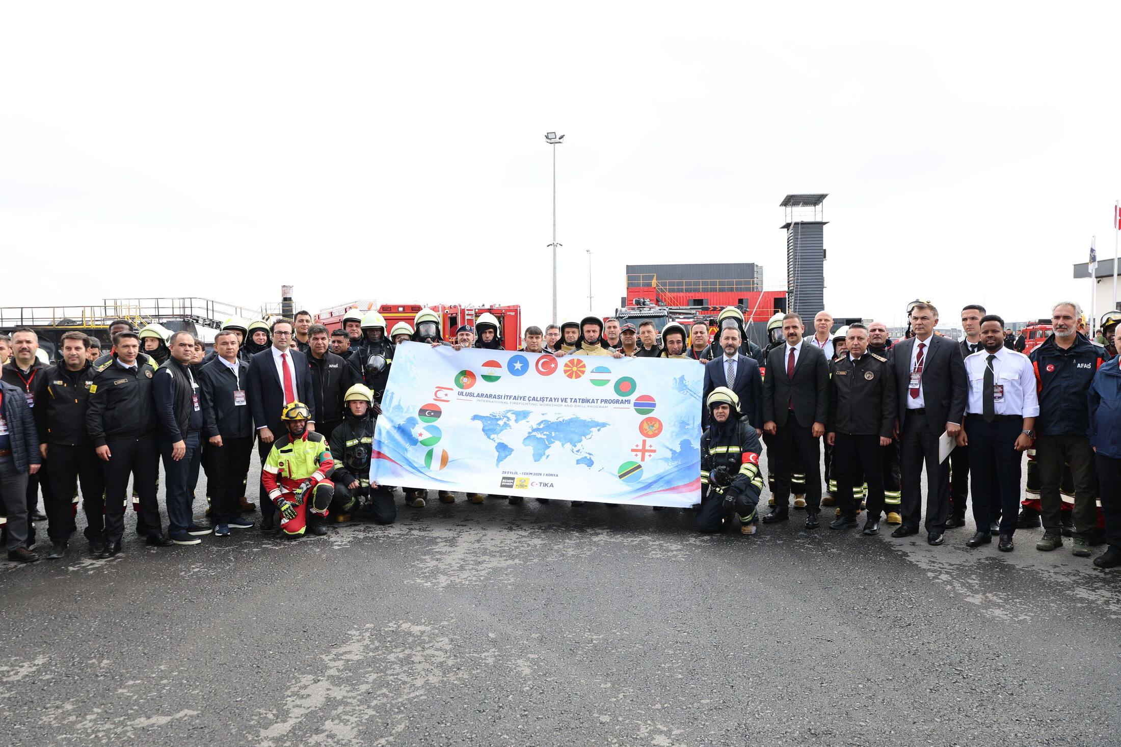 Konya Büyükşehir - TİKA İş Birliğiyle Türkiye’de İlk Kez 14 Ülkenin Katılımıyla Uluslararası İtfaiye Çalıştayı ve Tatbikat Gerçekleştirildi