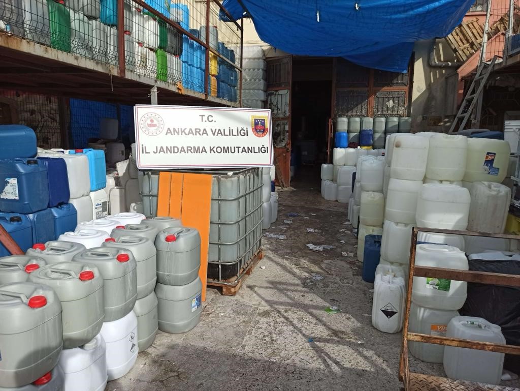 Ankara’da 500 litre sahte deterjan ele geçirildi