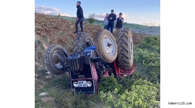 Çankırı’da devrilen traktörün sürücüsü hayatını kaybetti