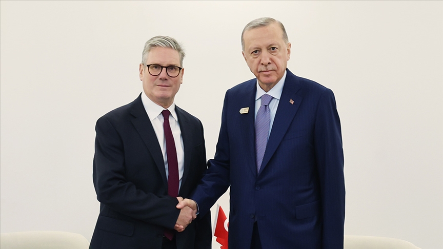 Cumhurbaşkanı Erdoğan, İngiltere Başbakanı Starmer ile  görüştü