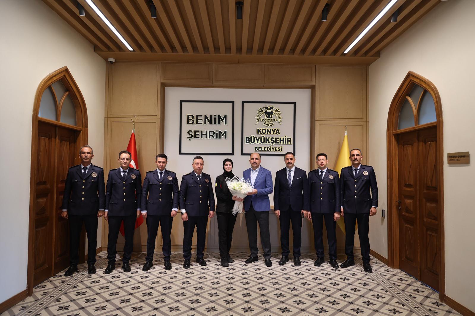 Konya İtfaiyesi Başkan Altay'ı Ziyaret Etti