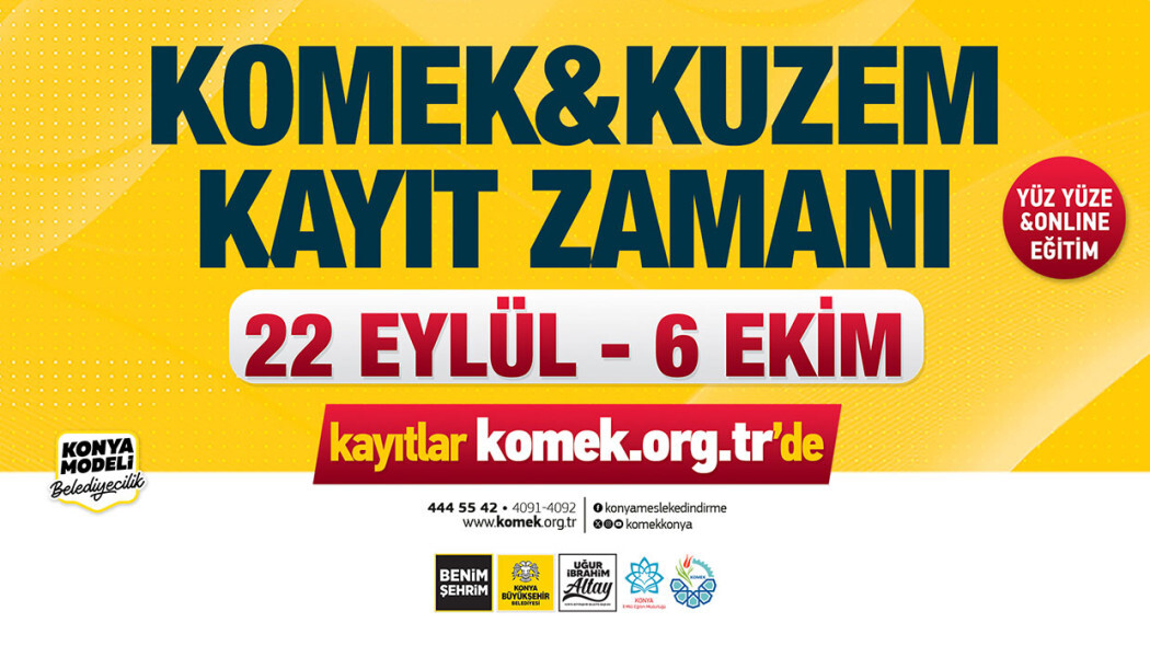 KOMEK ve ASEM’de Yeni Dönem Kayıtları Başlıyor!